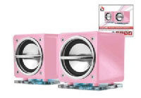 CUBE Portable Notebook Speakers - Pink (16780)